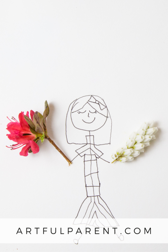 flower drawing prompt pin — Health, Kids