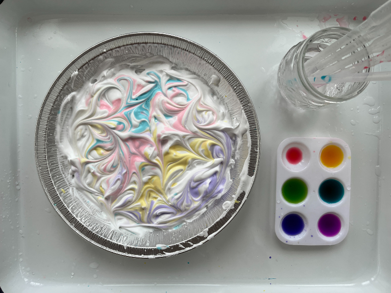 shaving cream with swirls