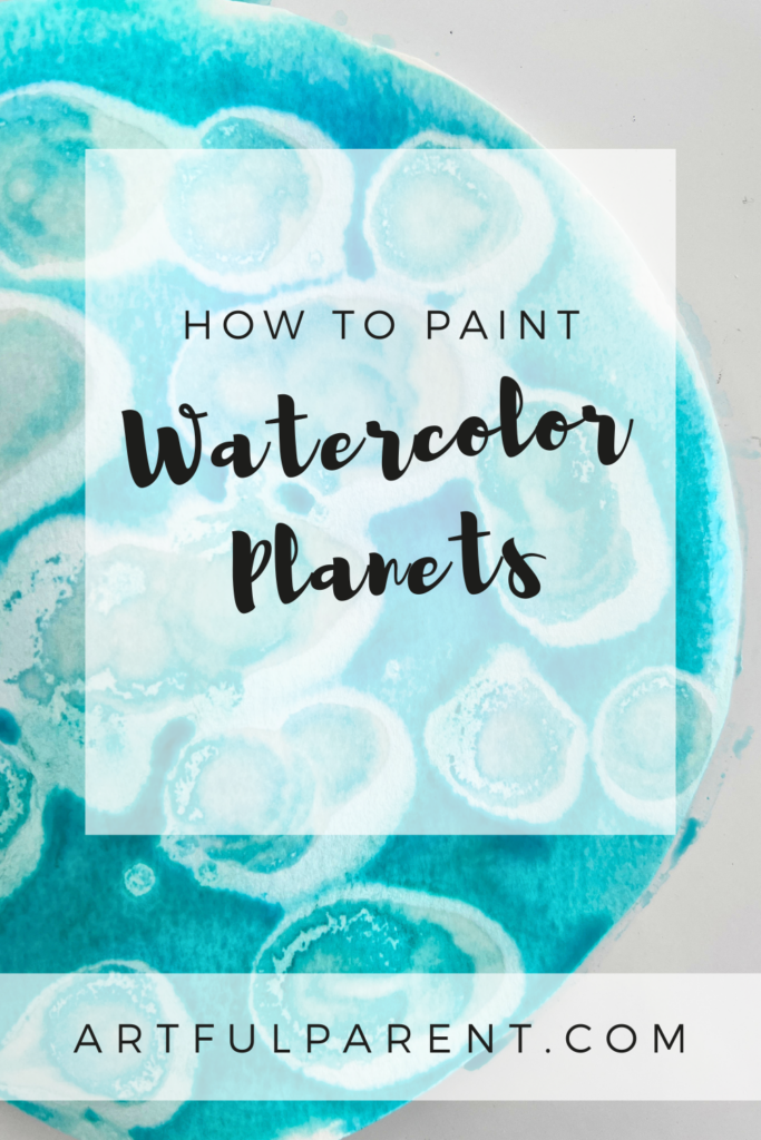 watercolor planets pin