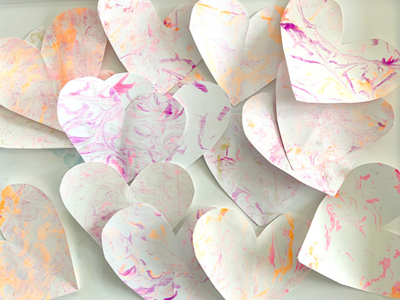 marbled hearts
