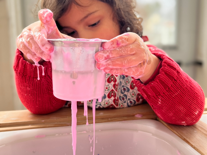 straining oobleck