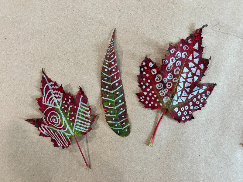 zentangle leaves fall craft ideas