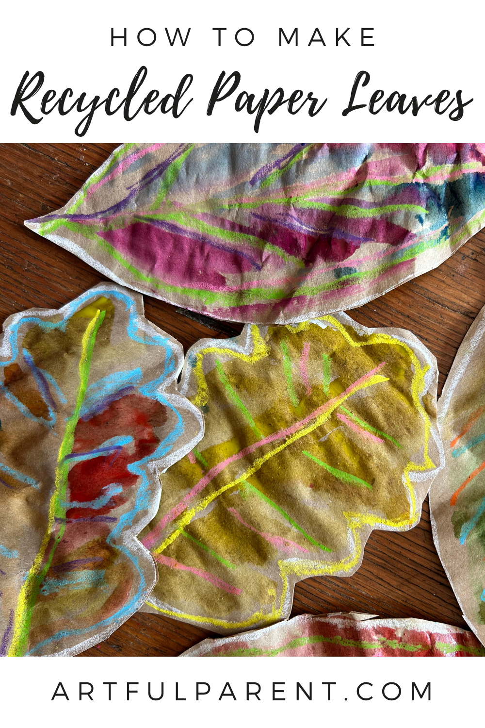 How to make recycled paper leaves