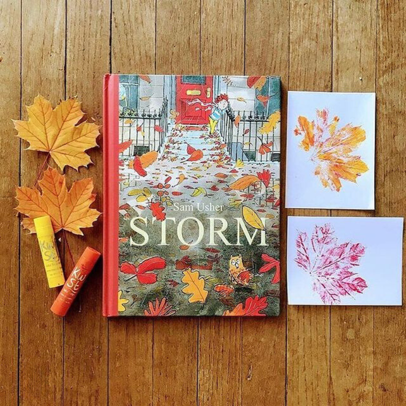 fall book and leaf craft