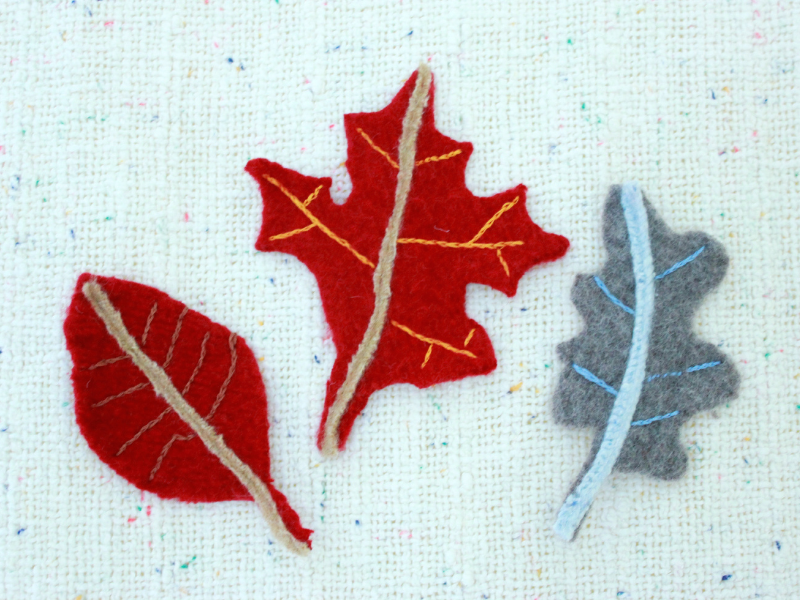 felt leaves