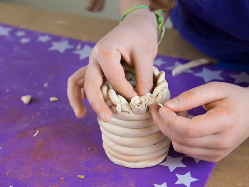 clay coil pot