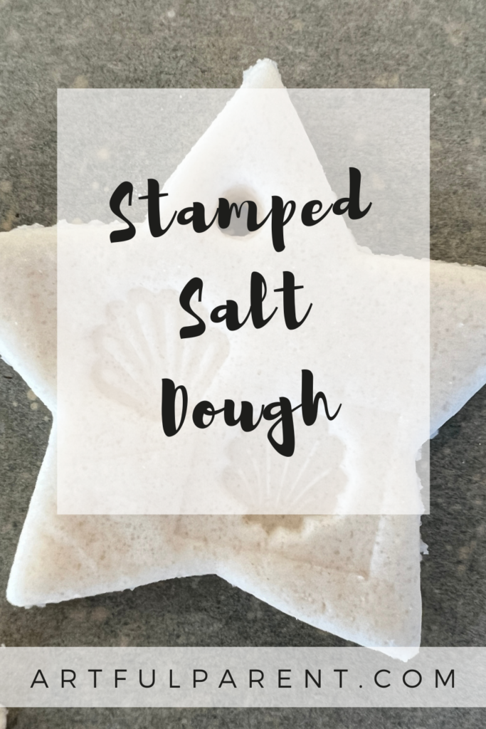 stamped salt dough pin