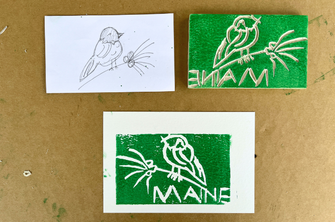 design and print diy rubber stamps for handmade cards