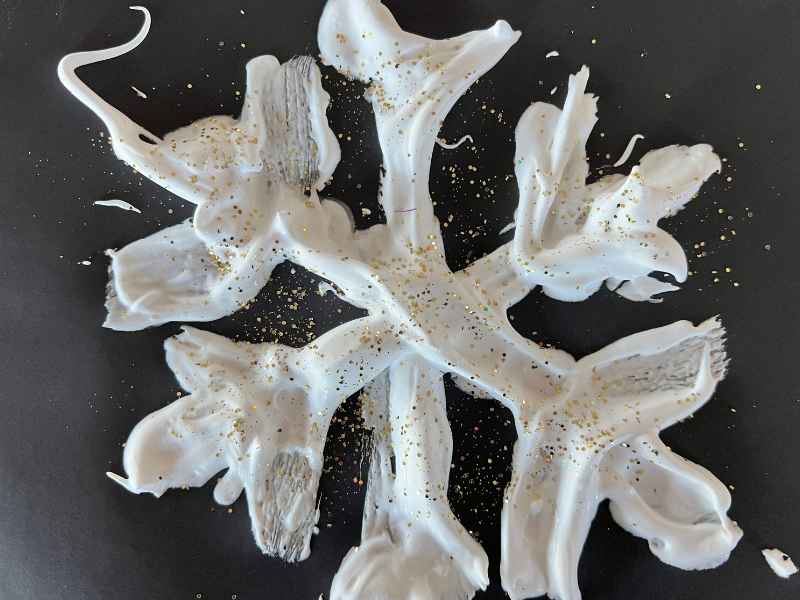 snowflake painting