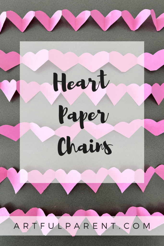 heart paper chains pin