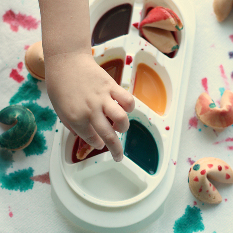 painting fortune cookies new years crafts