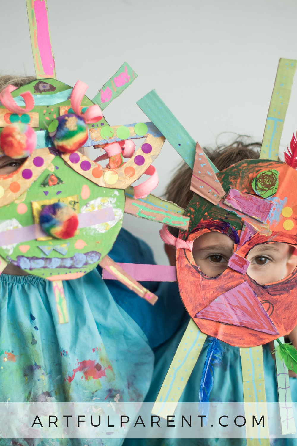 How to Make Cardboard Masks with Kids