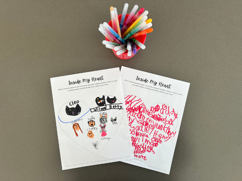 heart drawing prompts