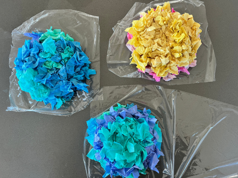 tissue paper nests drying