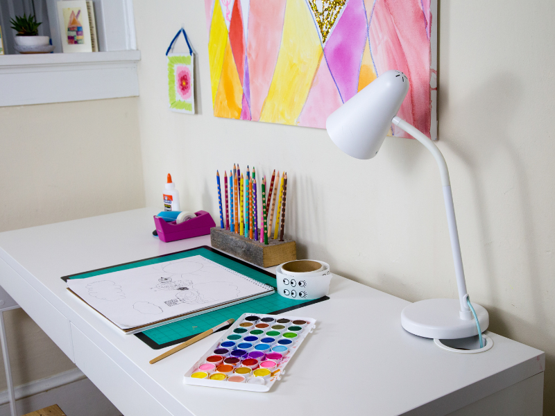 desk set up