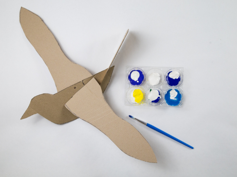 cardboard bird