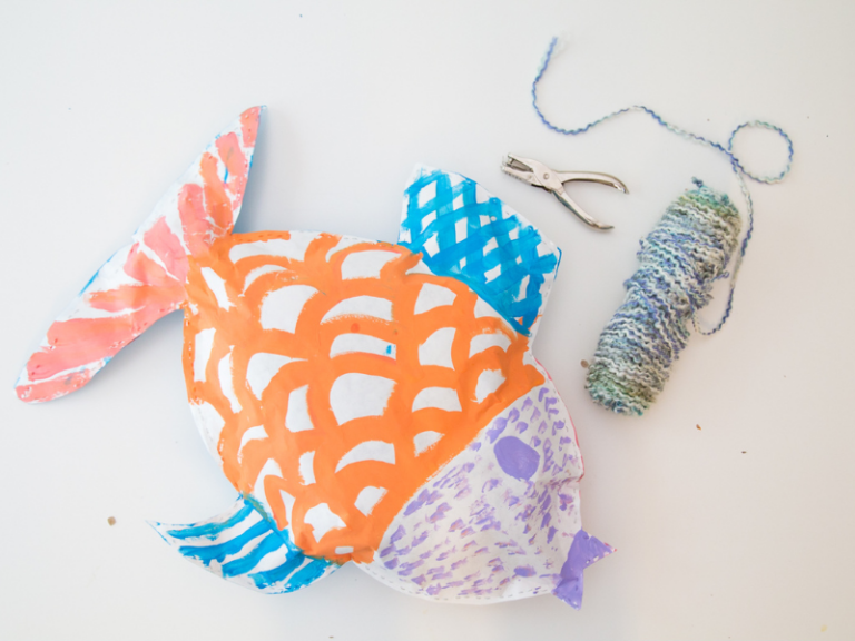 paper fish and string