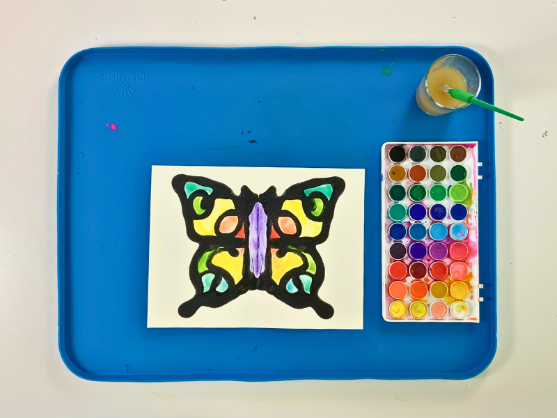 stained glass butterflies