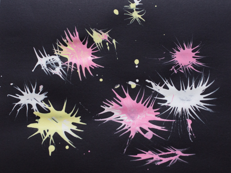 toothpick fireworks art
