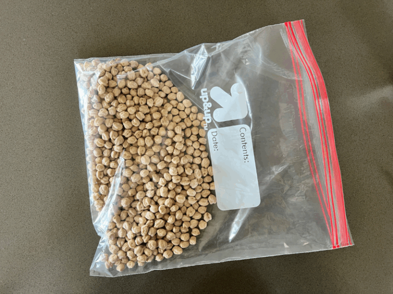chickpeas in baggie