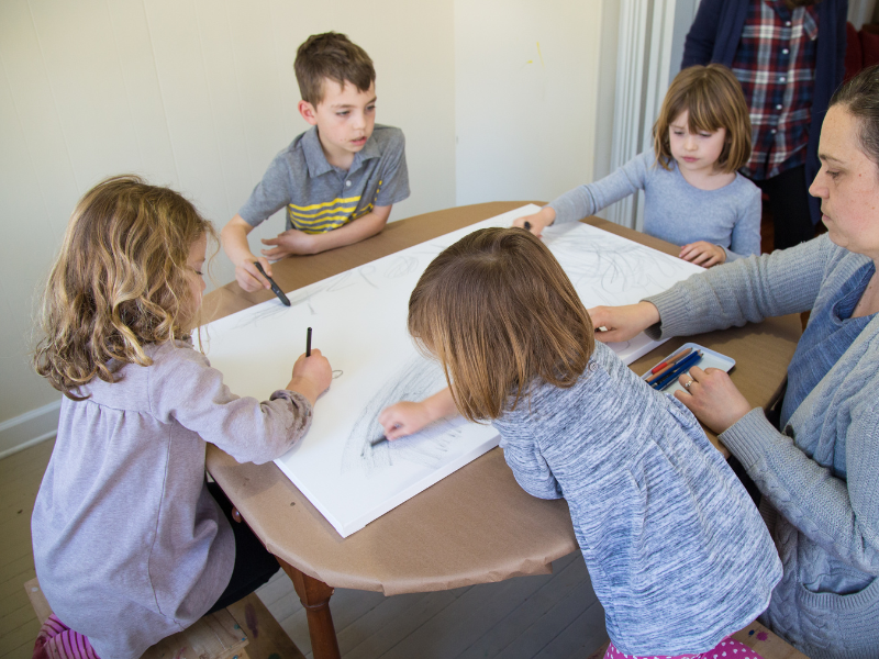 drawing together
