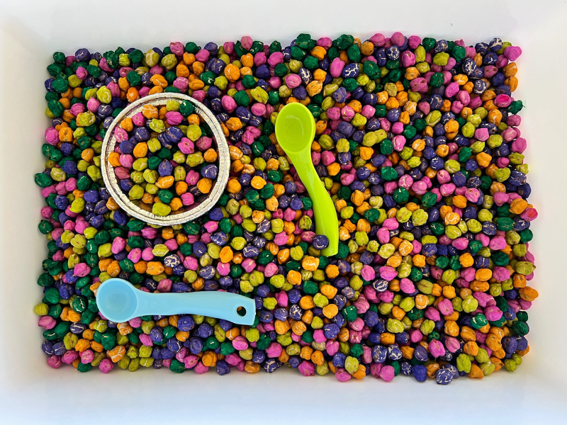 rainbow chickpeas with scoops