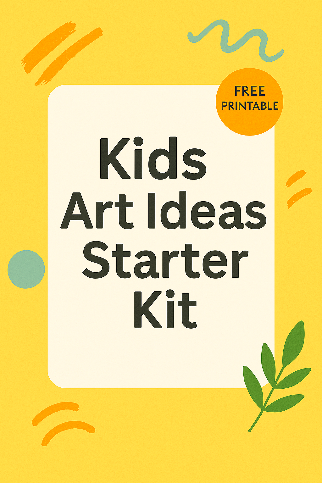 The best kids art ideas starter kit cover