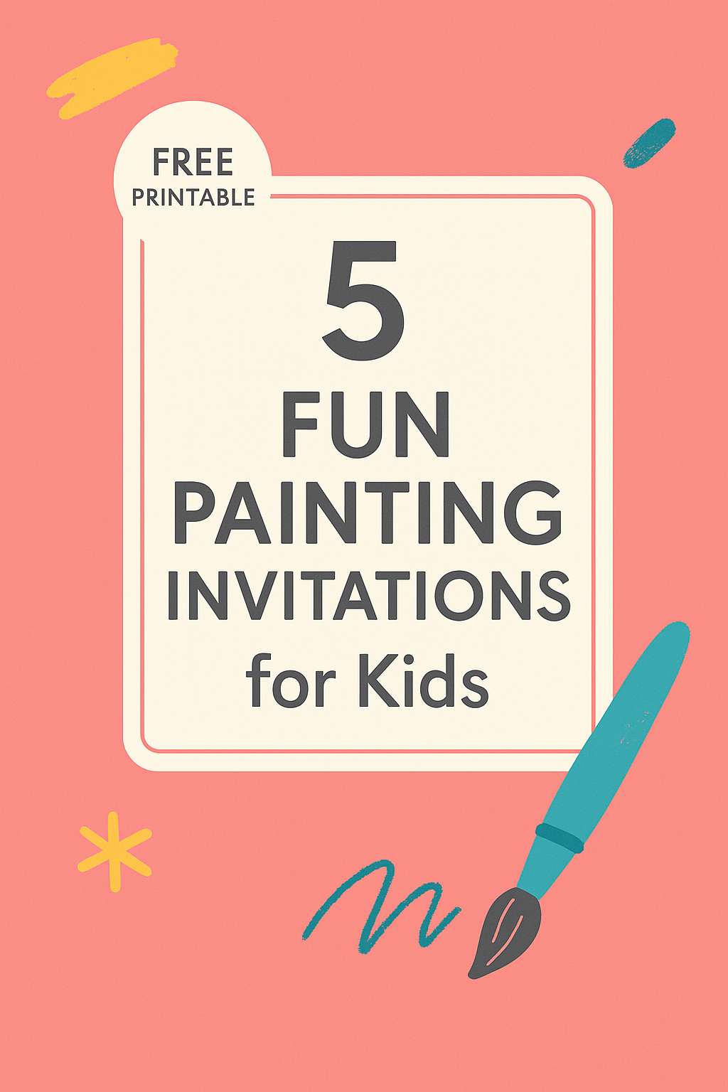 5 fun painting invitations for kids cover